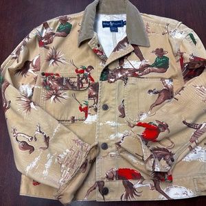 Ralph Lauren Polo Vintage Cowboy Print Jacket